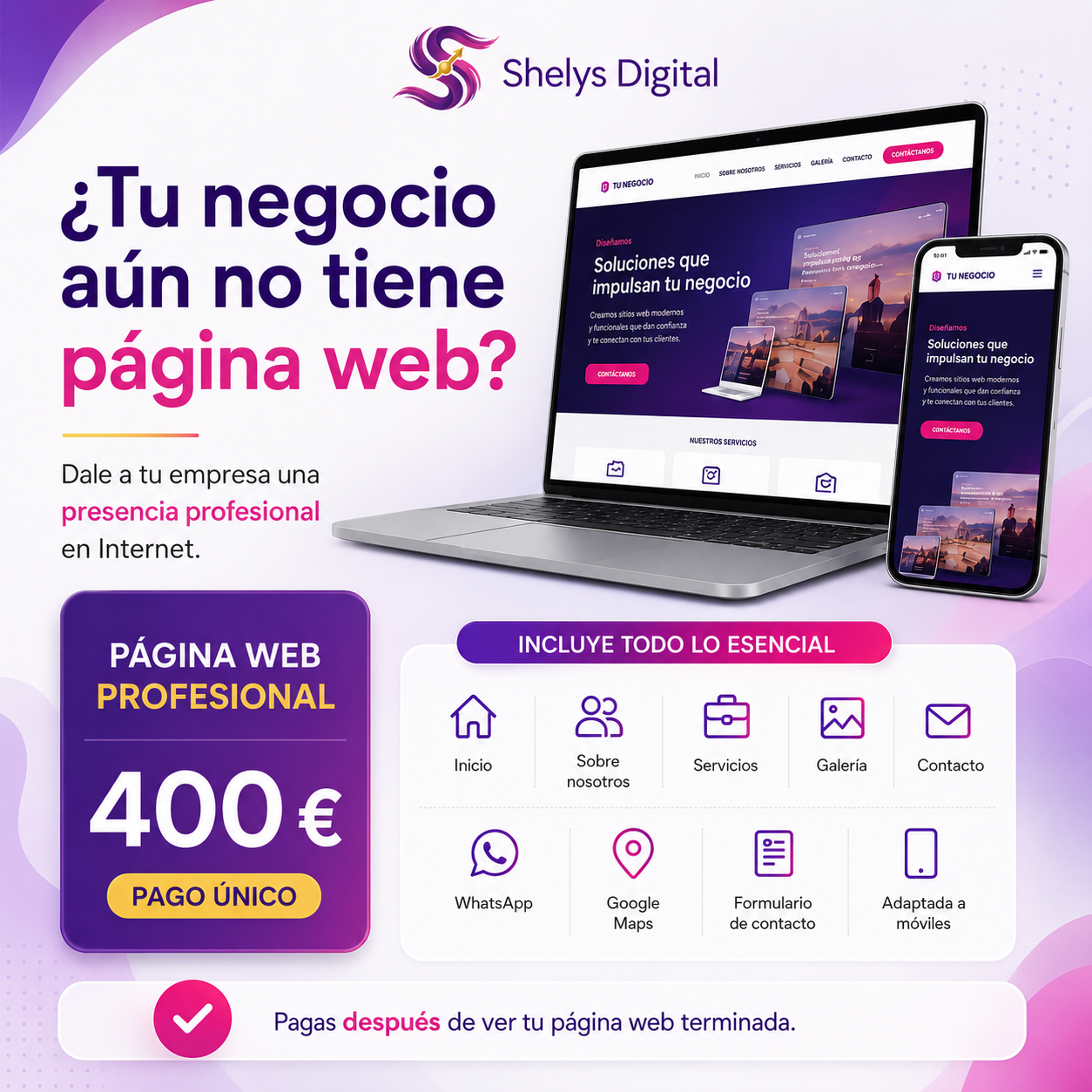 Flyer de promoción web